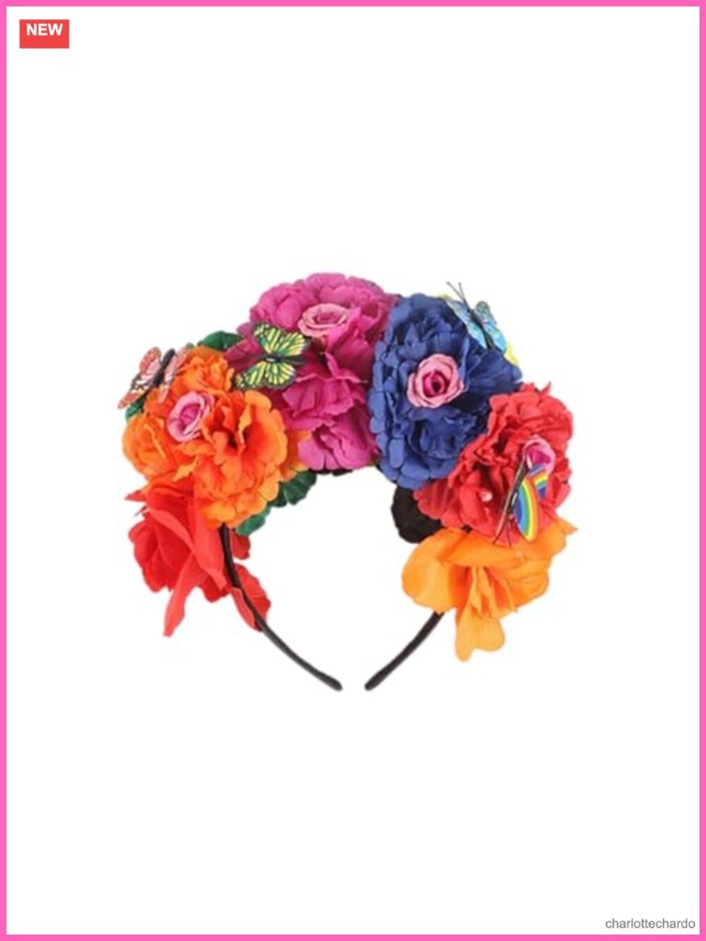 Handmade Bohemian Rose Flower Crown Headband Day of the Dead Halloween Costume